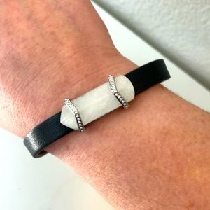 KEEP Collective Silver Pave Quartz Geo Charm